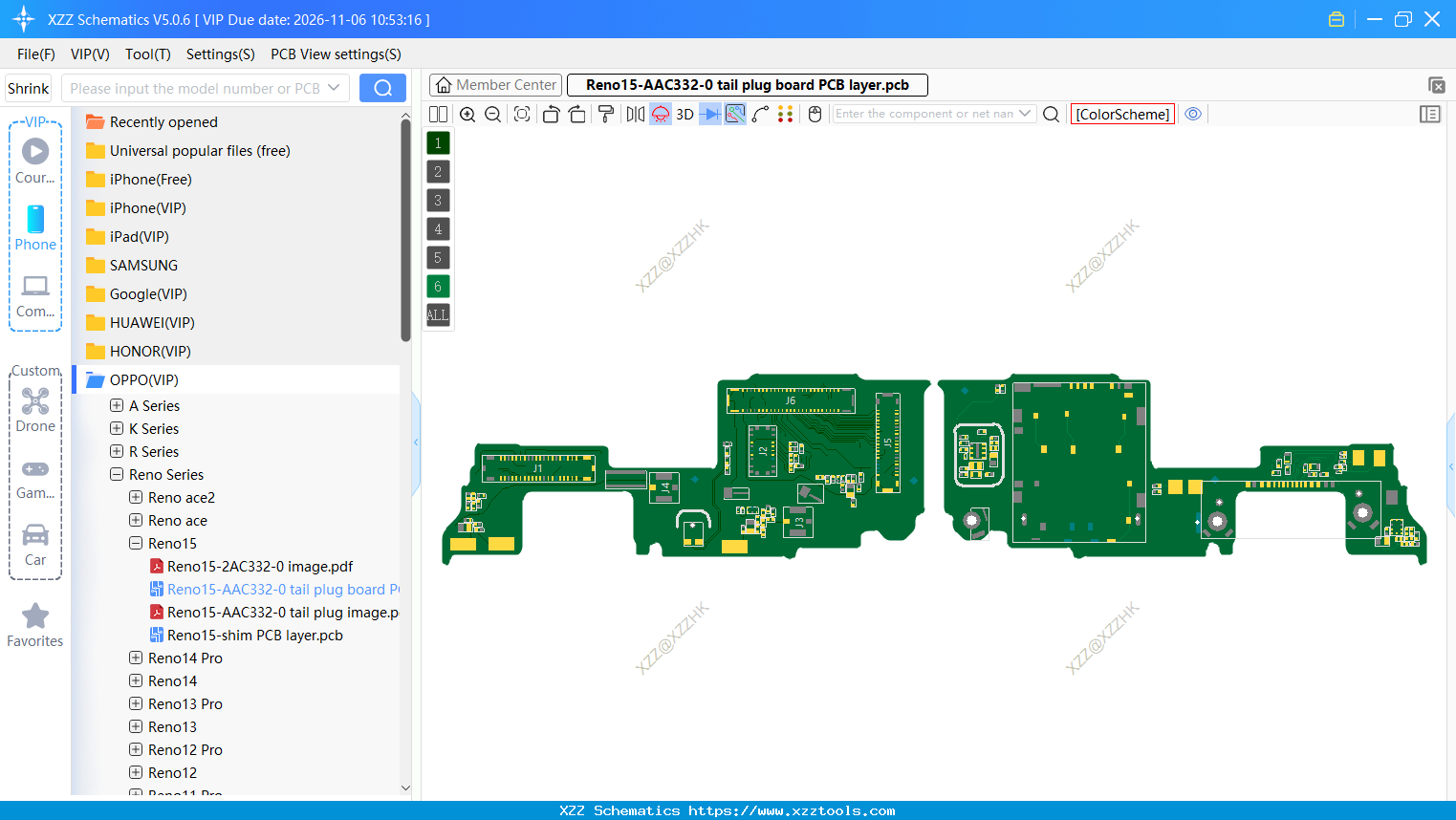 Reno15-AAC332-0 Tail Plug Board PCB Layer